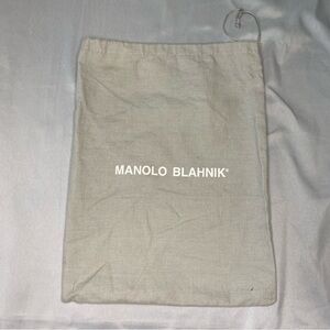 Manolo Blahnik Dust Travel Storage Bag Drawstring Gray 10x13.5